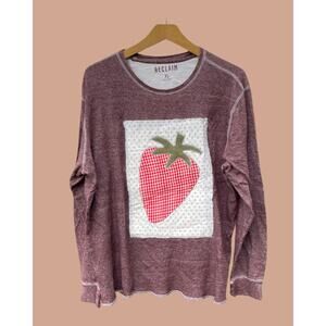 XL Upcycled Strawberry Long Sleeve Shirt